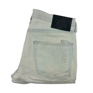 Prps Bleach Wash Blue Windsor Stretch Denim Distressed Jeans Size 34X34